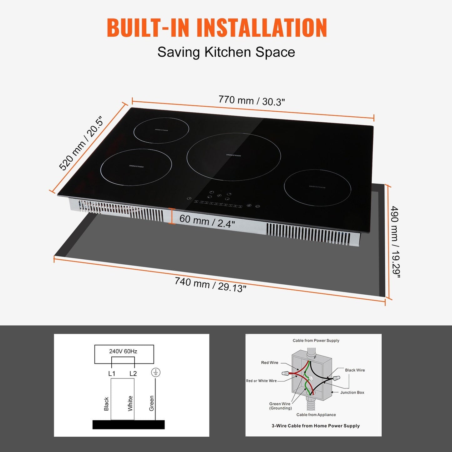 ELECTRIC COOKTOP 4 BURNERS INDUCTION STOVE
