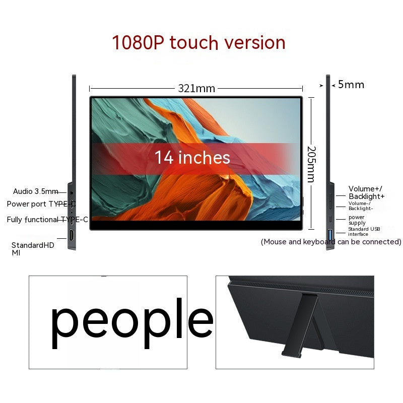 Touchscreen portable monitor