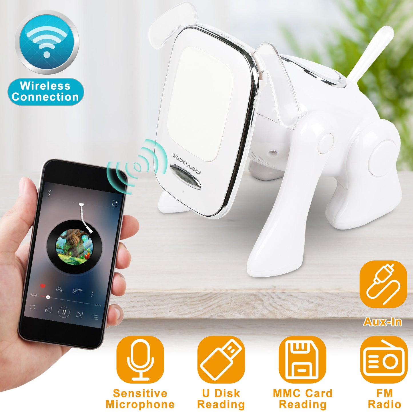 Puppy Dog Wireless Speaker Portable