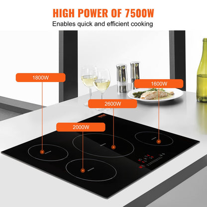 ELECTRIC COOKTOP 4 BURNERS INDUCTION STOVE