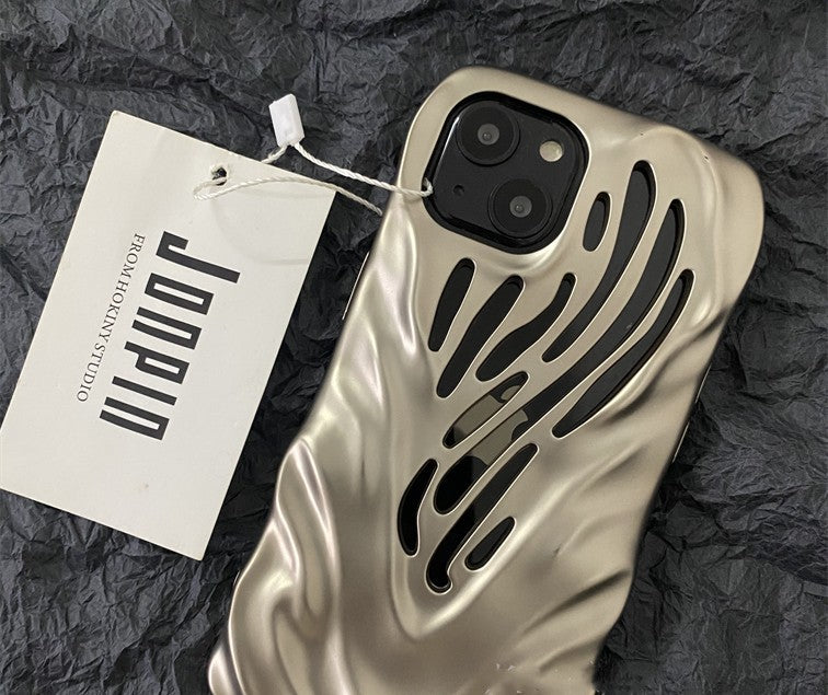 TITANIUM GRAY WIND HOLLOWED PHONE CASE