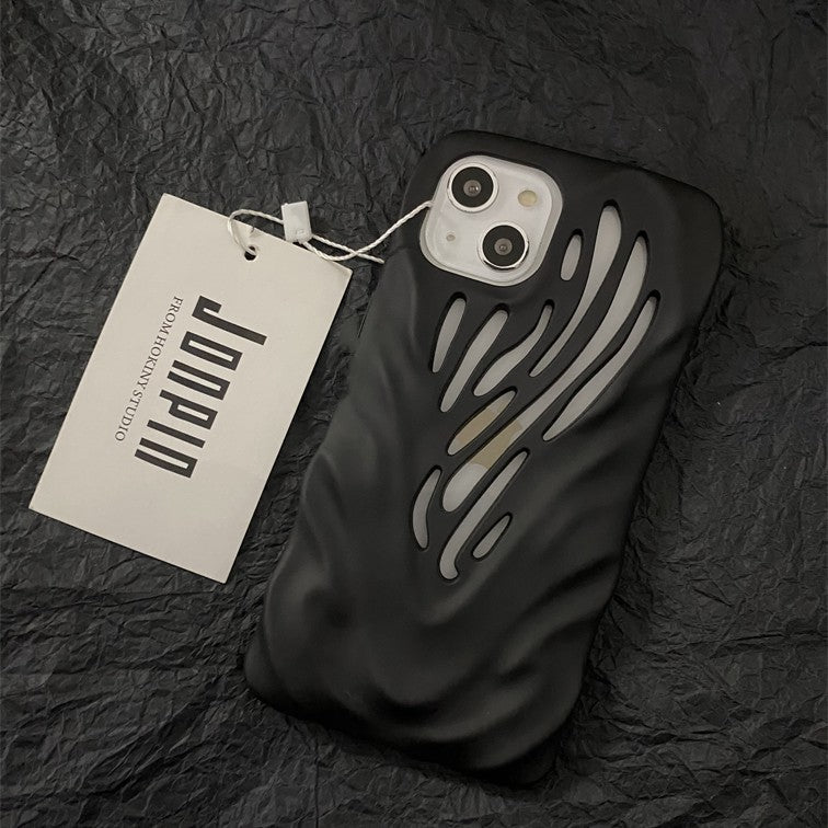 TITANIUM GRAY WIND HOLLOWED PHONE CASE