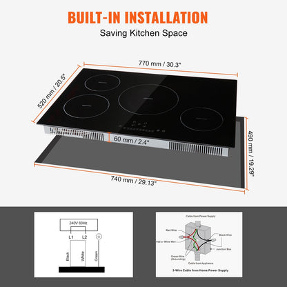 ELECTRIC COOKTOP 4 BURNERS INDUCTION STOVE