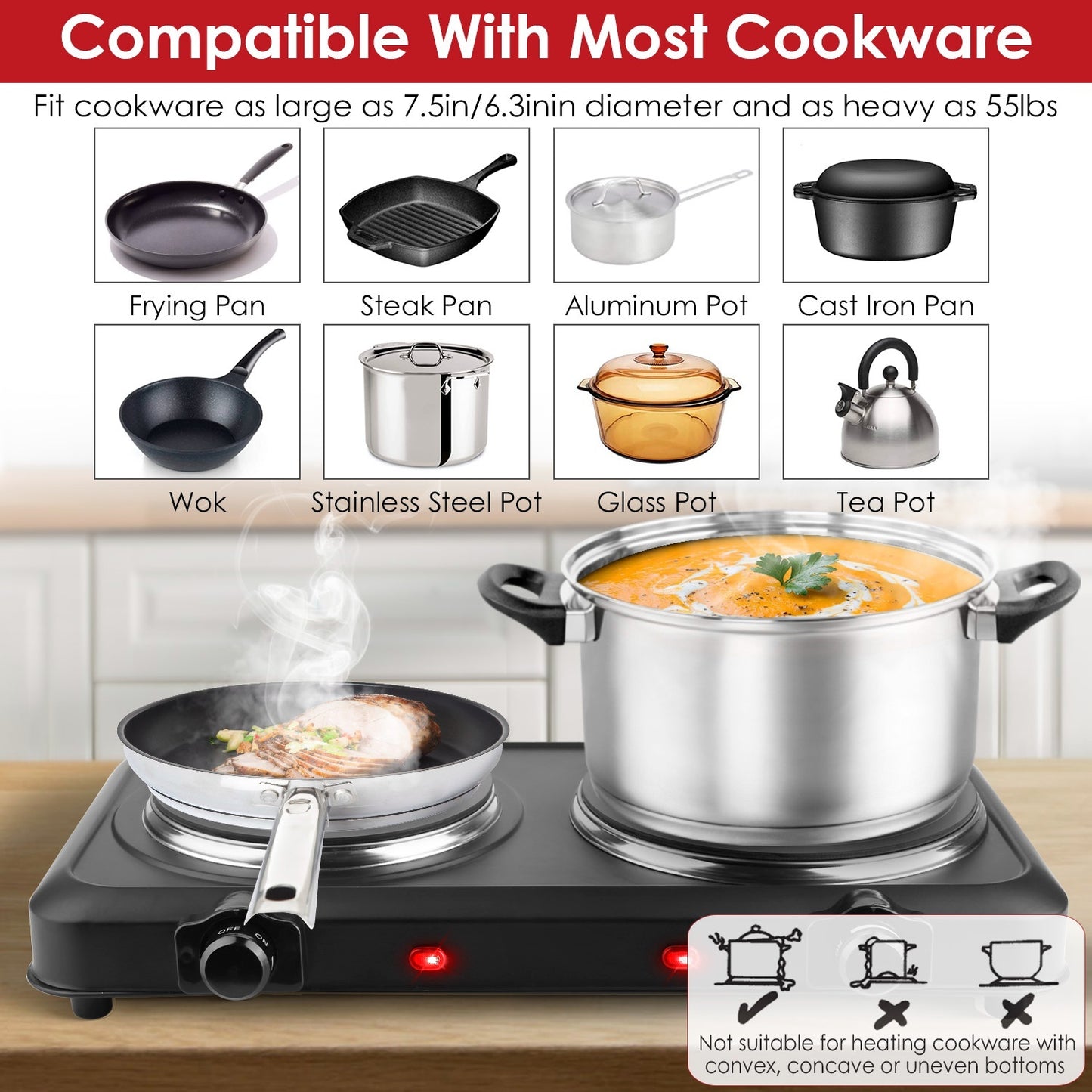 2000 WATT ELECTRIC BURNER2000 Watt Electric Burner – Portable Double